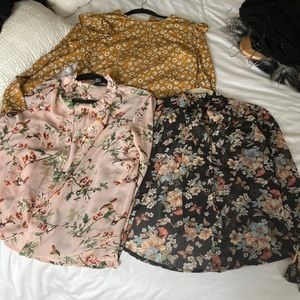 70s Style Floral Blouse Bundle